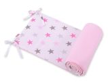 Parachoques Universal para Cuna My Sweet Baby - Estrellas Gris y Rosa