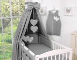 Dosel de Cuna My Sweet Baby - Canopy de Tela con Corazones