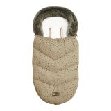 Saco cubrepiés Luxury Fur Dots Beige Kikkaboo para bebé