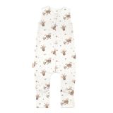 Saco de dormir con piernas de Waldin en color blanco con diseño de abejas.