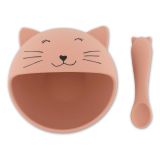 Set de comida para bebé Trixie - Mrs. Cat, silicona segura