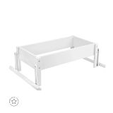 Cuna Interior Waldin para Cuna 5 en 1 – Blanco, vista frontal.