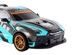 Coche Deportivo Teledirigido Grande 1:10 Turquesa y Negro
