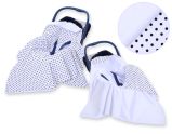 Manta de Cochecito Doble Cara My Sweet Baby - Puntos Negros en Blanco