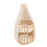 Dosel de tul para cuna de Waldin en beige con estructura