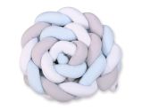 Protector de Cuna Knot Bumper XXL My Sweet Baby - Blanco y Gris