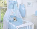 Juego de Cuna 5 piezas My Sweet Baby - Cielo Azul y Corazones
