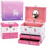 Caja de joyería musical con bailarina y espejo de Lean toys