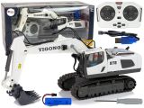Excavadora radiocontrolada Caterpillar Lean Toys, vista frontal con brazo