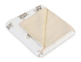 Manta muselina crushed Teddy beige Sencillo 75x100 cm extendida