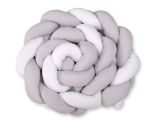 Protector de Cuna Knot Bumper XXL My Sweet Baby - Blanco y Gris