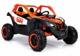 Buggy eléctrico infantil 4x4 KKL-808 24V naranja LEAN CARS vista tres cuartos