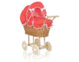 Carrito de Muñecas My Sweet Baby con Ropa de Cama Rojo