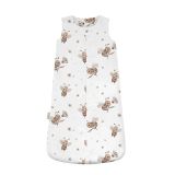 Saco de dormir de bambú de Waldin con diseño de abejas en blanco
