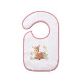 Babero de tela de rizo rosa Babyono con respaldo impermeable