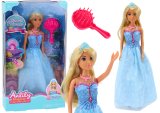 Muñeca Sirena Princesa con Vestido Azul y Cepillo