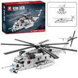 Helicóptero de Transporte CH-53 con Bloques de Construcción