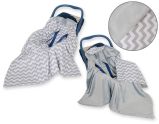 Manta de Coche para Bebés My Sweet Baby - Chevron Gray