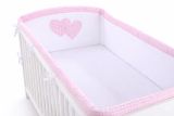 Protector de Cuna XXL My Sweet Baby - Corazones Rosa Cuadros