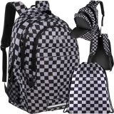 Mochila 22L de diseño a cuadros Kruzzel - Ideal para el colegio