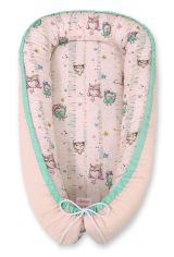 Cocoon Premium Reversible para Bebés My Sweet Baby - Owls Cream/Pink