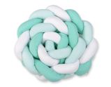 Protector de Cuna Knot Bumper XXL My Sweet Baby en Blanco y Menta