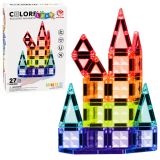 Bloques Magnéticos Coloridos de Lean toys, ideal para construir estructuras.