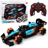 Coche de control remoto RC 360° con luces y humo