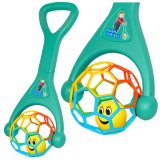 Empujador de bola flexible con sonajero turquesa