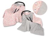 Manta de Coche Para Bebé My Sweet Baby - Ballerinas Rosa/Gris