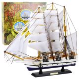 Modelo Coleccionable de Barco a Vela Fragata Blanco 49x43cm