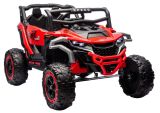 Coche eléctrico infantil M1 4x4 rojo LEAN CARS vista tres cuartos