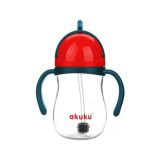 Vaso con Pajita Ponderada Akuku Azul/Rojo - 280 ml