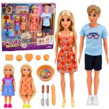 Set de Muñecas Familiares con Accesorios de Picnic