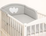 Protector de Cuna My Sweet Baby - Corazones en Gris