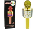 Micrófono Inalámbrico USB Altavoz Karaoke WS-858 Dorado