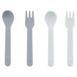 Cubiertos Infantiles Trixie - Cuchara y Tenedor 2-Pack Petrol