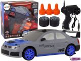 Coche Deportivo Control Remoto R/C 1:24 Gris con Ruedas Intercambiables