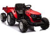 Tractor de Batería Rojo Lean cars con Remolque 24V