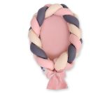 Cuna Nido trenzado 2 en 1 My Sweet Baby - Beige y Rosa