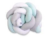 Protector de Cuna Trenzado My Sweet Baby Knot Bumper Gris-Menta