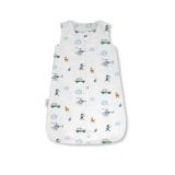 Saco de dormir de bambú Waldin, detalle del diseño en blanco.