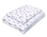 Juego de Ropa de Cuna My Sweet Baby 2 Piezas Nubes Gris/Azul