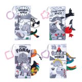 Set de libros sensoriales suaves educativos para infantes 4 pcs