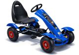 Go-Kart de Pedales Infantil Azul con Ruedas Inflables