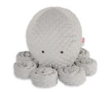 Cojín Pulpo Grande My Sweet Baby - Minky Gris con Lunares