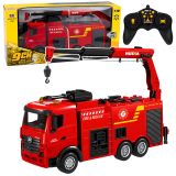 Camión de bomberos RC Huina 1362 con cañón de agua, vista frontal