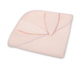 Capa de baño para bebé Sensillo rosa 110x110 cm en algodón waffle, vista extendida
