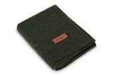 Manta de merino Duna de Sensillo en verde oscuro con suave textura
