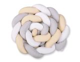 Protector de Cuna Knot Bumper XXL My Sweet Baby - Blanco, Gris, Beige